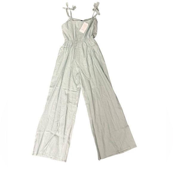 ModCloth Every Waking Momentum Linen Blend Jumpsuit Size Medium - Picture 3 of 6